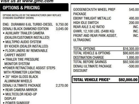Used 2023 GMC Sierra 3500 Denali w/ Denali Black Diamond Edition AWD/4WD image 2