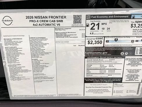 New 2026 Nissan Frontier Pro-X w/ Tow Package RWD image 43