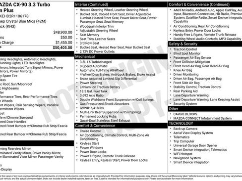 Used 2024 MAZDA CX-90 3.3 Turbo w/ Premium Plus Pkg image 2