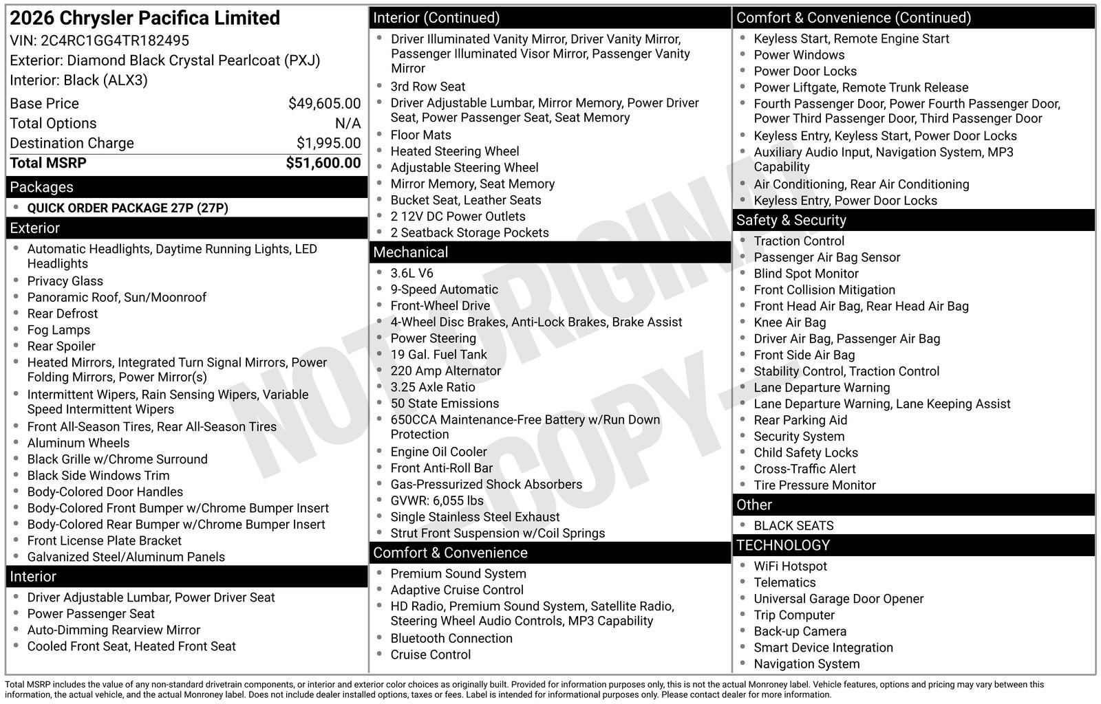 Used 2026 Chrysler Pacifica Limited FWD image 46
