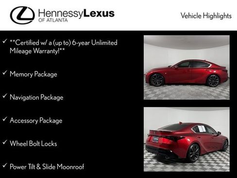 Used 2022 Lexus IS 350 F Sport w/ Navigation Package RWD image 12