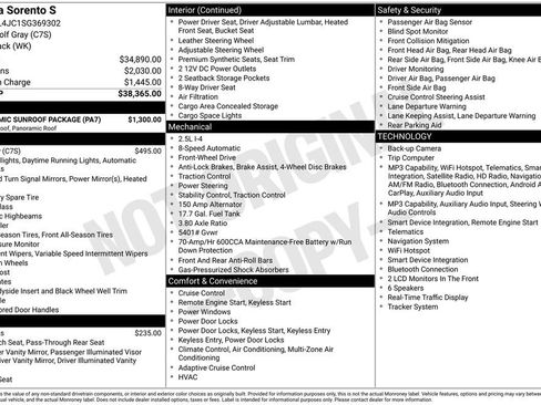 Used 2025 Kia Sorento S w/ Panoramic Sunroof Package FWD image 27
