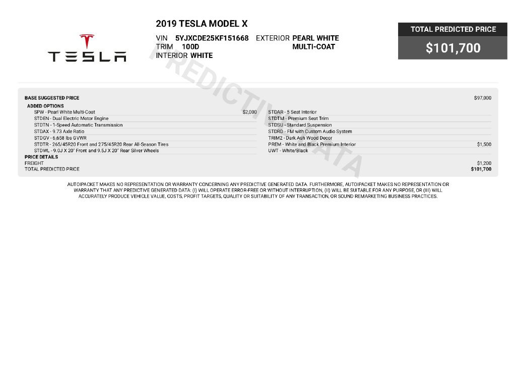 Used 2019 Tesla Model X 100D AWD/4WD image 7