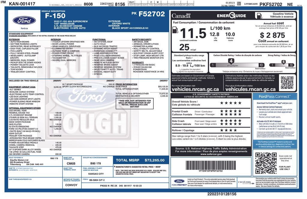 Used 2023 Ford F150 XLT w/ Equipment Group 302A High AWD/4WD image 11