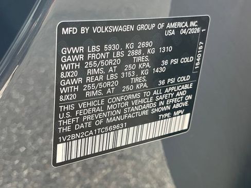 New 2026 Volkswagen Atlas SEL AWD/4WD image 25