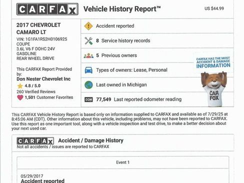 Used 2017 Chevrolet Camaro LS image 6