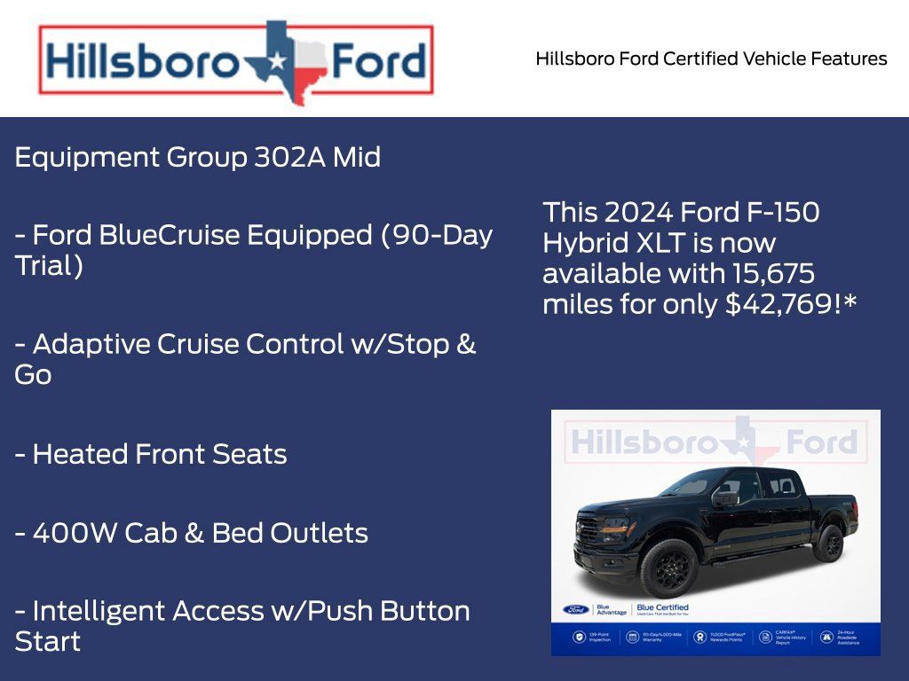 Certified 2024 Ford F150 XLT w/ Equipment Group 302A MID AWD/4WD image 13