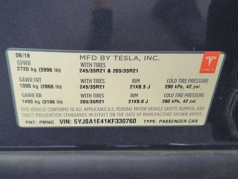 Used 2019 Tesla Model S Performance AWD/4WD image 30