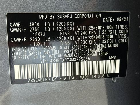 Certified 2021 Subaru Outback Touring w/ Popular Package #2 image 29