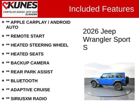 New 2026 Jeep Wrangler Sport S image 2