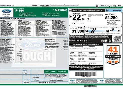 Used 2018 Ford F150 Platinum w/ Equipment Group 701A Luxury image 3