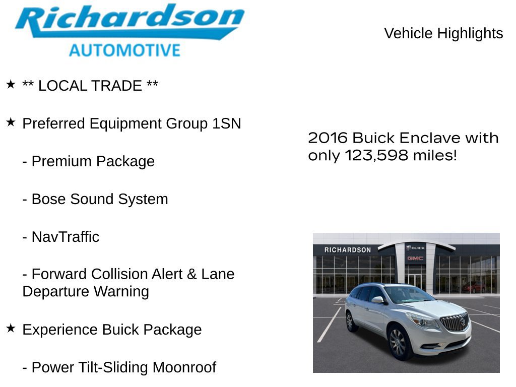Used 2016 Buick Enclave Premium w/ Experience Buick Package AWD/4WD image 12