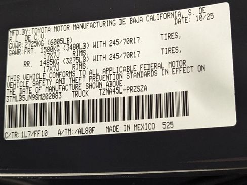 New 2025 Toyota Tacoma SR image 17