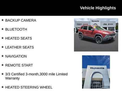 Used 2018 Jeep Cherokee Trailhawk w/ Quick Order Package 27L AWD/4WD image 2