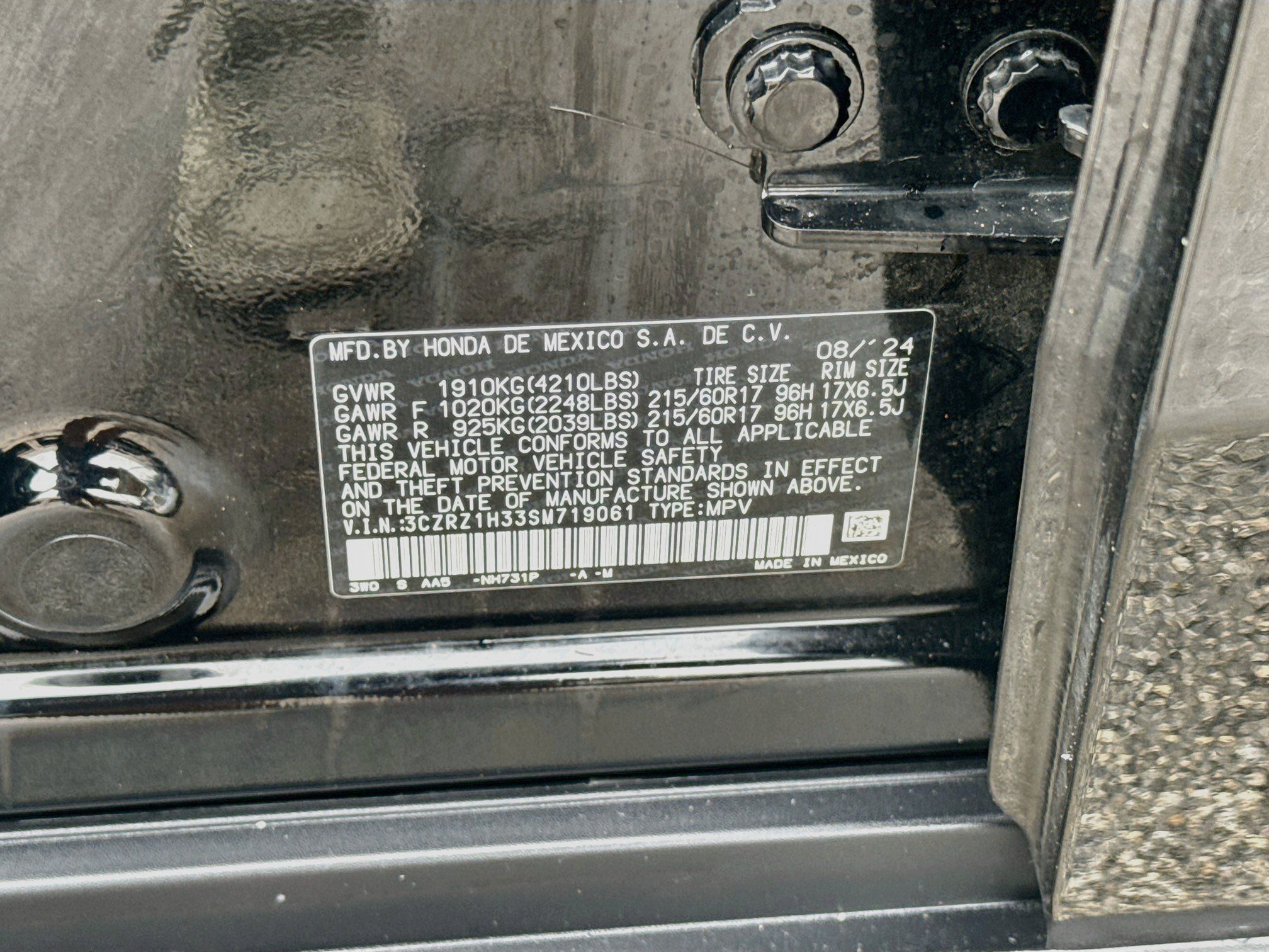 Certified 2025 Honda HR-V LX image 36