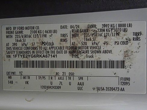 Used 2024 Ford Transit 150 Low Roof AWD w/ Load Area Protection Package image 33