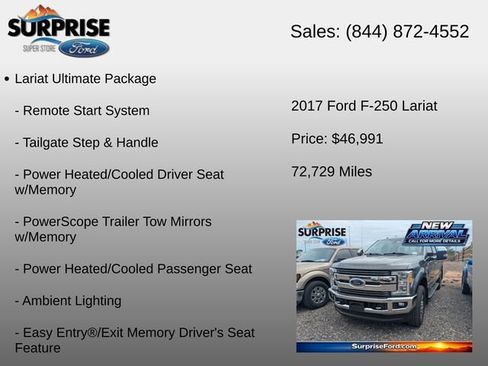 Used 2017 Ford F250 Lariat w/ Lariat Ultimate Package AWD/4WD image 15