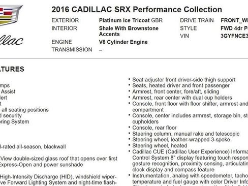 Used 2016 Cadillac SRX Performance w/ Driver Assist Package image 27