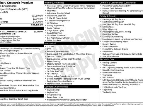 Certified 2025 Subaru Crosstrek 2.0i Premium AWD/4WD image 18