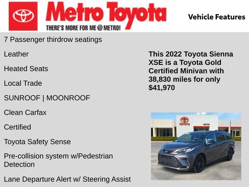 Certified 2022 Toyota Sienna XSE image 6