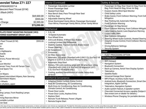 Used 2025 Chevrolet Tahoe Z71 AWD/4WD image 10