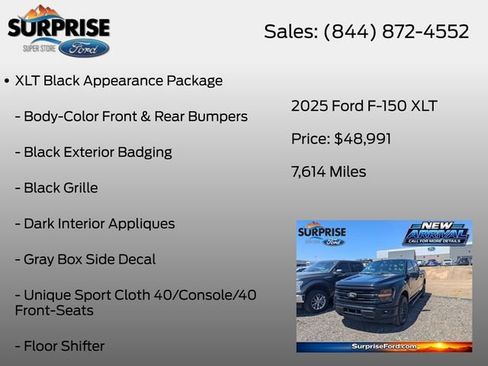 Used 2025 Ford F150 XLT w/ Equipment Group 302A MID AWD/4WD image 7