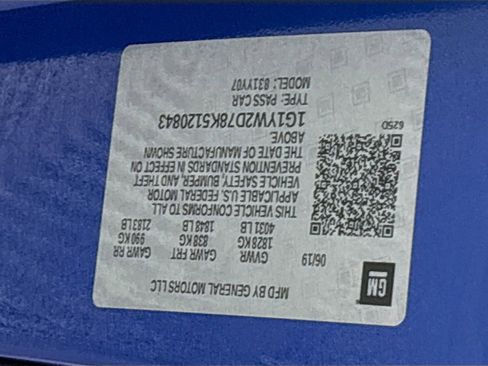 Certified 2019 Chevrolet Corvette Grand Sport w/ Carbon Flash Badge Package image 32