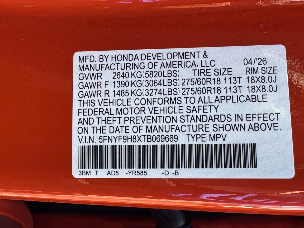Certified 2026 Honda Passport TrailSport Elite image 28