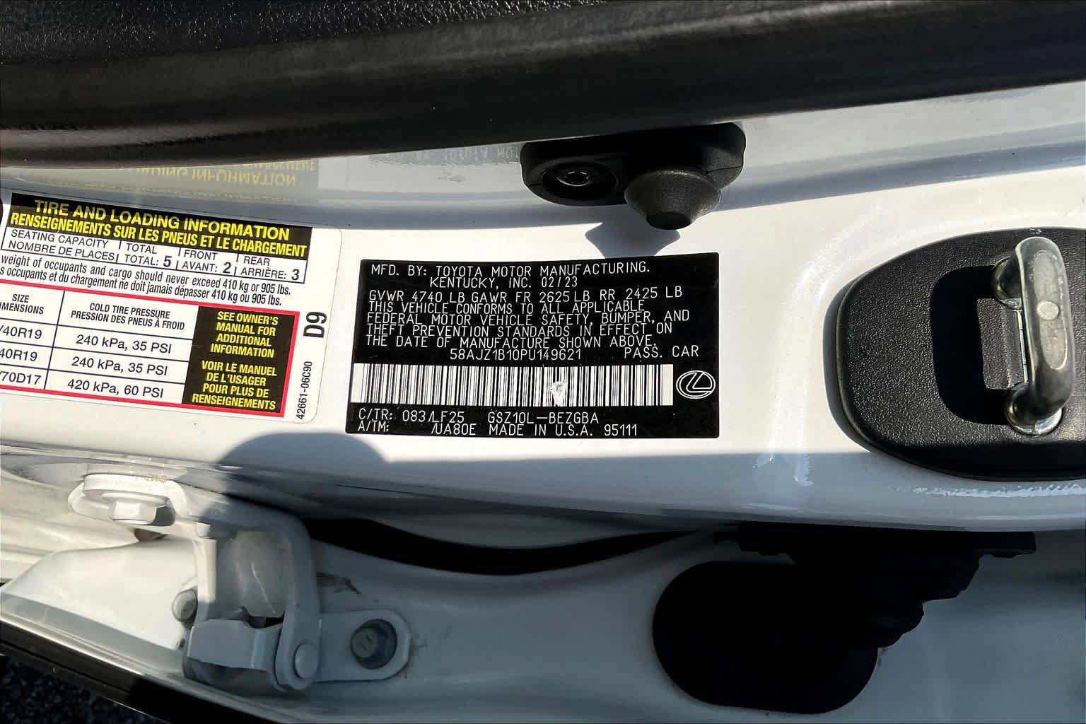Used 2023 Lexus ES 350 F Sport w/ Accessory Package (Z1) FWD image 65