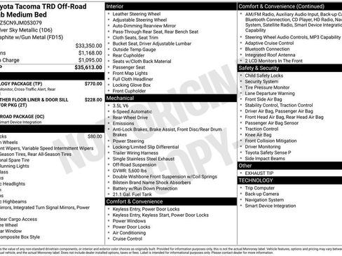 Used 2018 Toyota Tacoma TRD Off-Road w/ Technology Package RWD image 46
