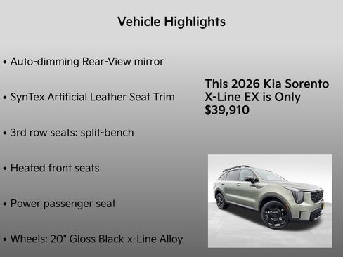 New 2026 Kia Sorento X-Line EX image 10