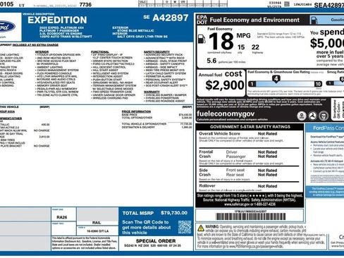 Used 2025 Ford Expedition Platinum w/ Driver's Package AWD/4WD image 4