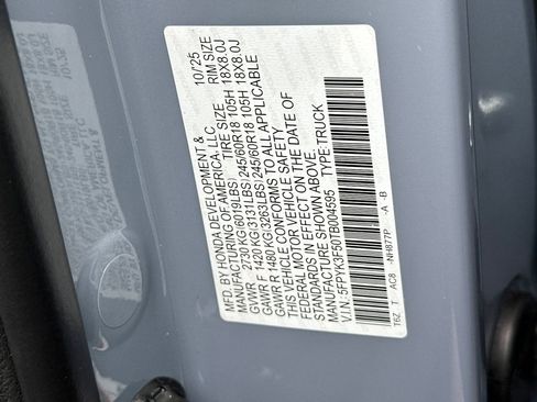 New 2026 Honda Ridgeline RTL image 34