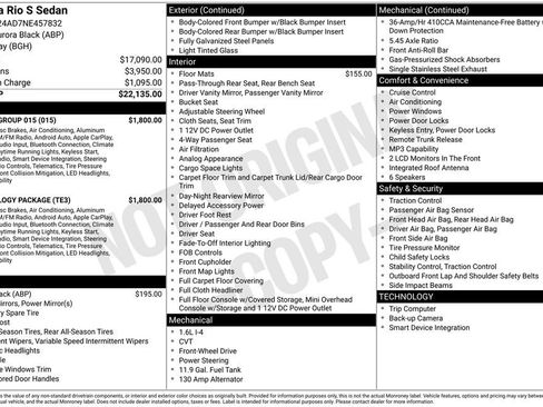 Used 2022 Kia Rio S w/ Technology Package FWD image 6