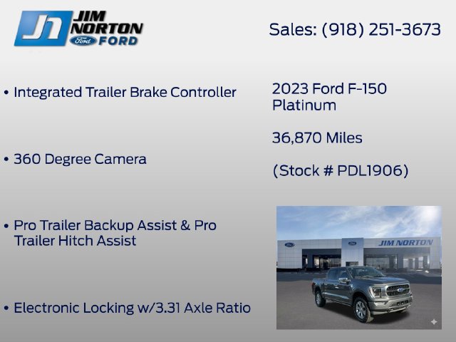 Used 2023 Ford F150 Platinum w/ Equipment Group 701A High AWD/4WD image 44