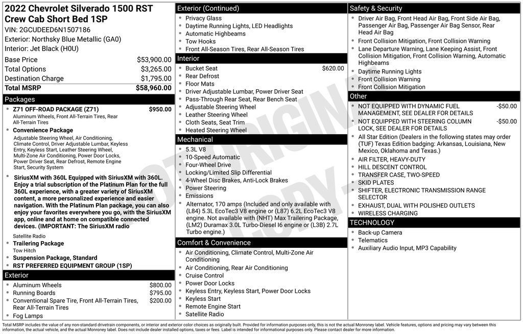 Used 2022 Chevrolet Silverado 1500 RST w/ Z71 Off-Road Package AWD/4WD image 46
