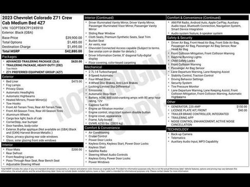 Used 2023 Chevrolet Colorado Z71 w/ Advanced Trailering Package image 37