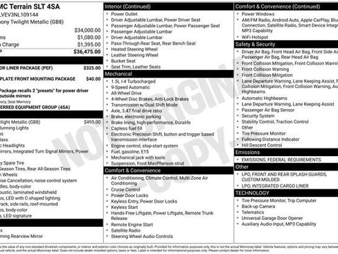 Used 2022 GMC Terrain SLT w/ LPO, Floor Liner Package image 5