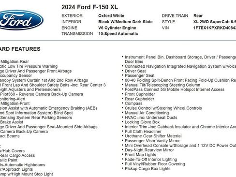 Used 2024 Ford F150 XL w/ Equipment Group 103A High RWD image 17