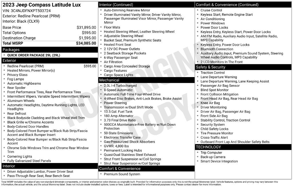 Used 2023 Jeep Compass Latitude AWD/4WD image 35