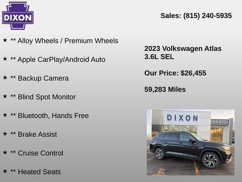 Used 2023 Volkswagen Atlas SEL AWD/4WD image 4