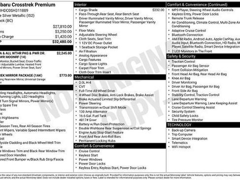 Certified 2025 Subaru Crosstrek 2.5i Premium AWD/4WD image 32