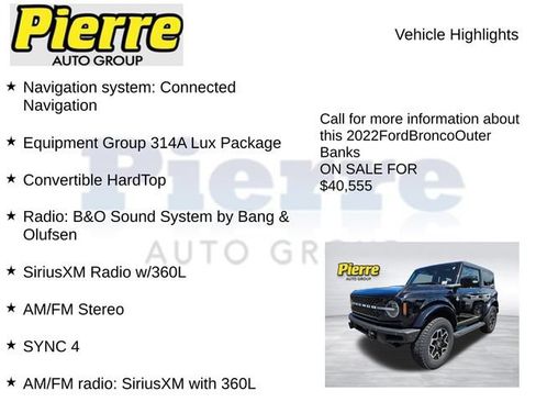 Used 2022 Ford Bronco Outer Banks AWD/4WD image 7