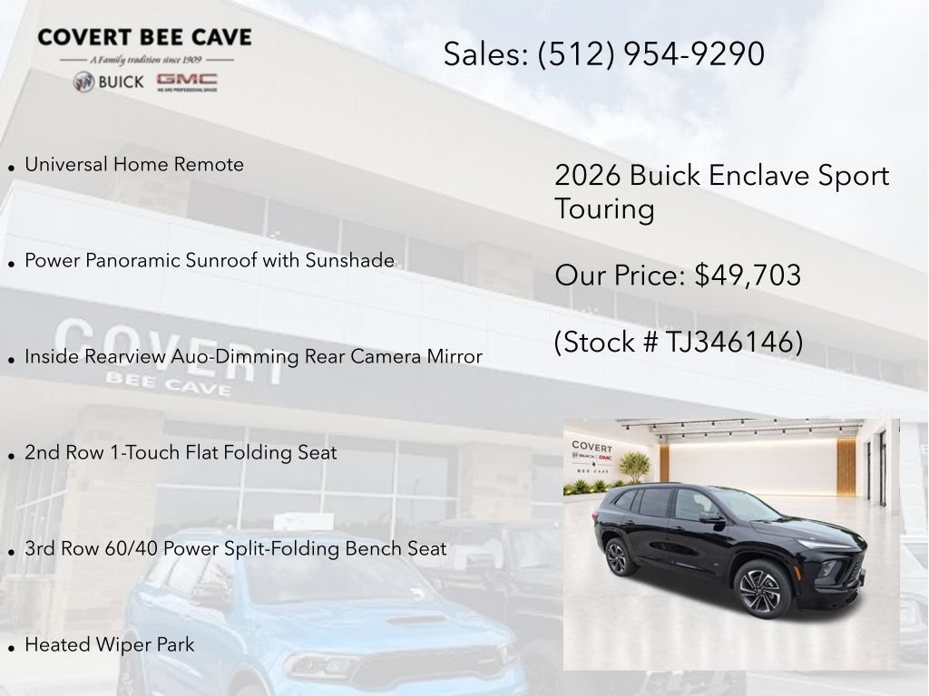 New 2026 Buick Enclave Sport Touring w/ Power Package FWD image 13