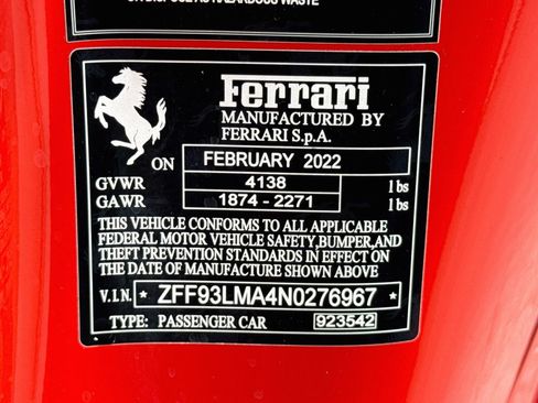 Certified 2022 Ferrari F8 Tributo RWD image 27