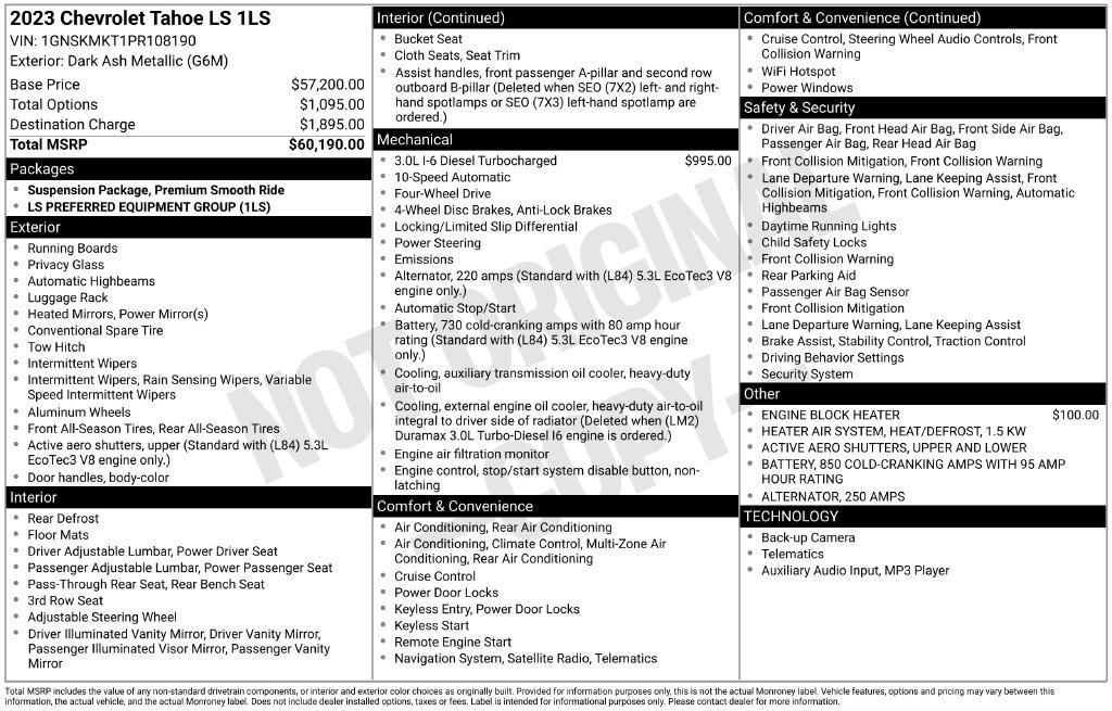 Used 2023 Chevrolet Tahoe LS AWD/4WD image 38