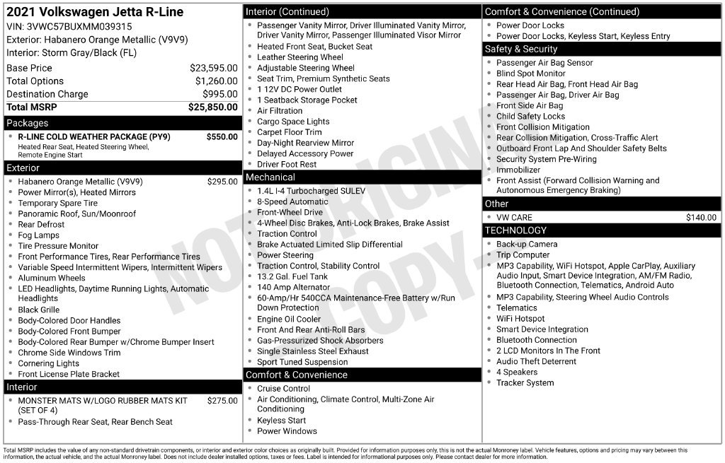 Used 2021 Volkswagen Jetta R-Line w/ R-Line Cold Weather Package FWD image 38