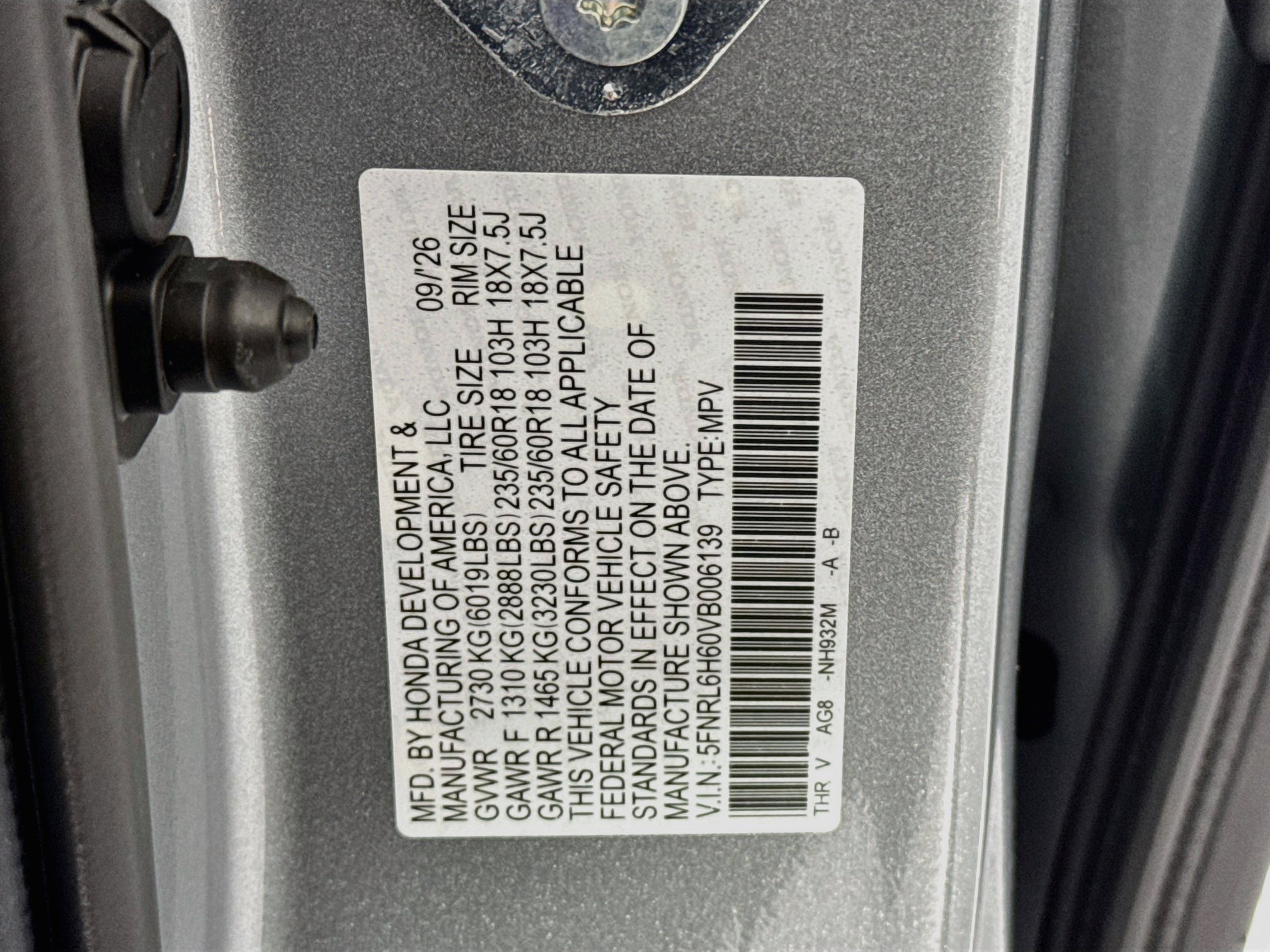 New 2027 Honda Odyssey EX-L image 33