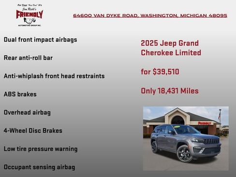 Used 2025 Jeep Grand Cherokee Limited w/ Black Appearance Package AWD/4WD image 20