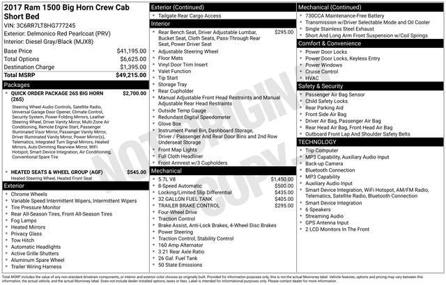 Used 2017 RAM 1500 Big Horn AWD/4WD image 7